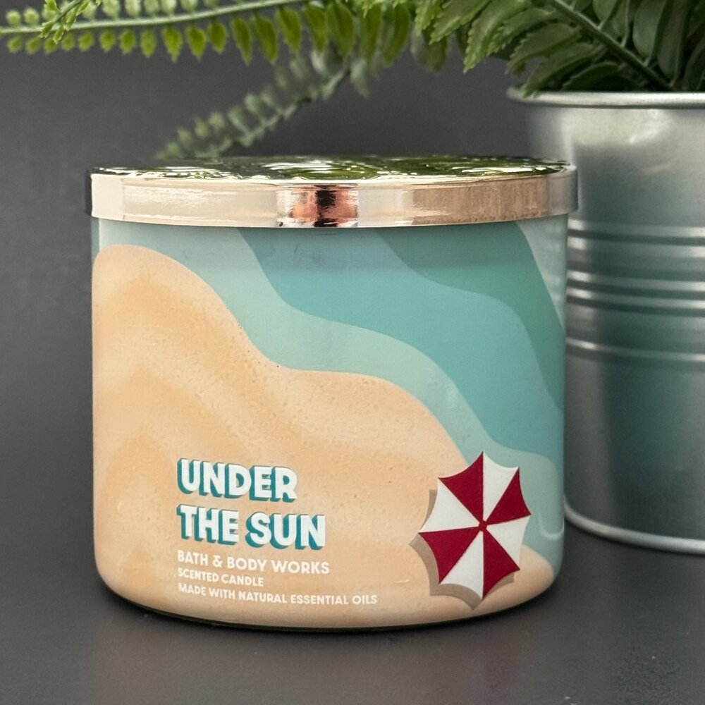 BBW Under The Sun Bath & Body Works 3 Wick Candle